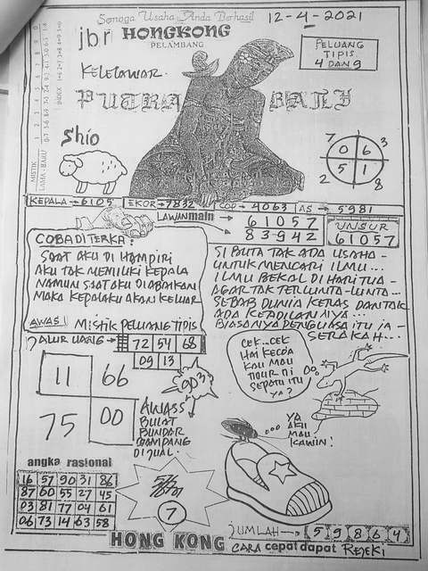 Kode Syair Hk 12 April 2021 Togel Hongkong Pangkalantoto