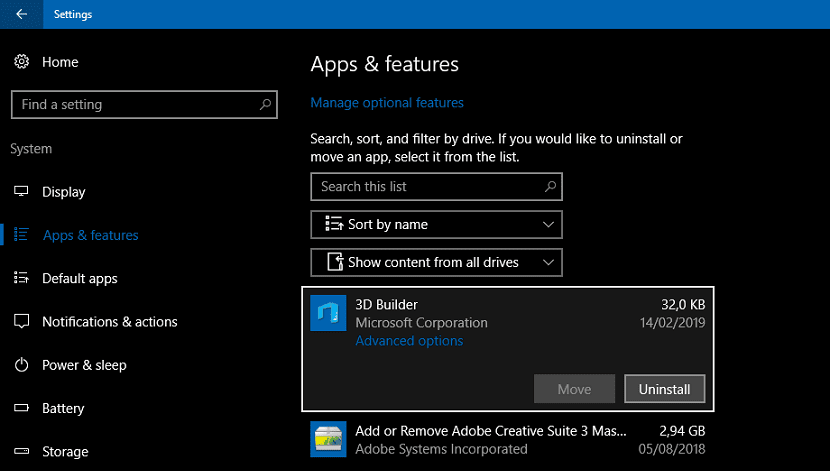 Menguninstall aplikasi melalui Settings