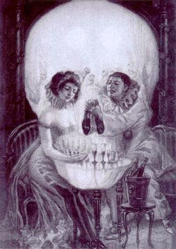 Skeleton head Optical illusion picture in a picture collection