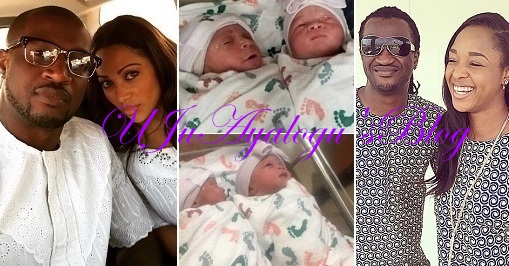 Peter Okoye and wife congratulates Paul on the birth of his twins