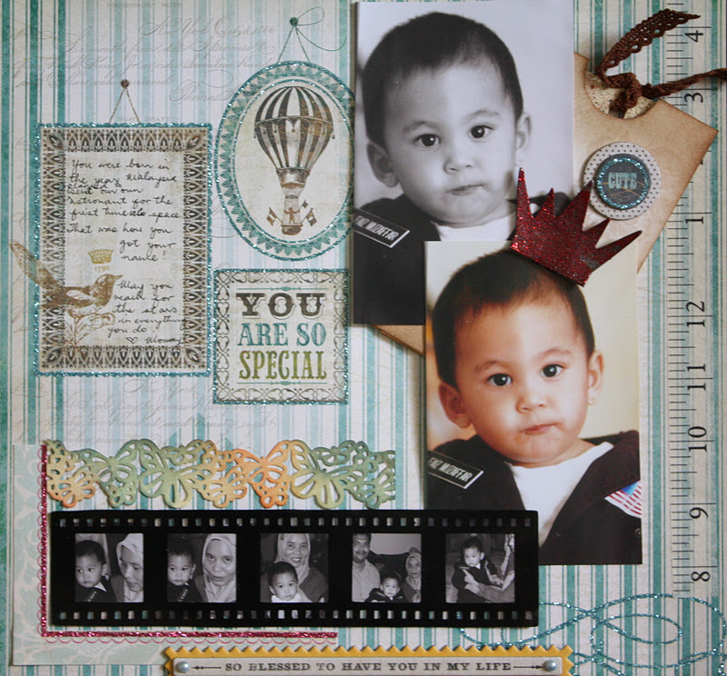 Whimsical Ideas You Are Special a scrapbook layout