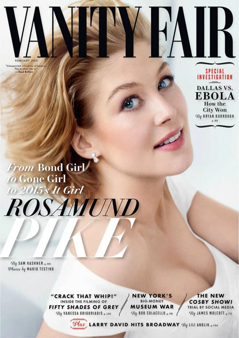 Rosamund Pike is the cover star of  Vanity Fair February 2015