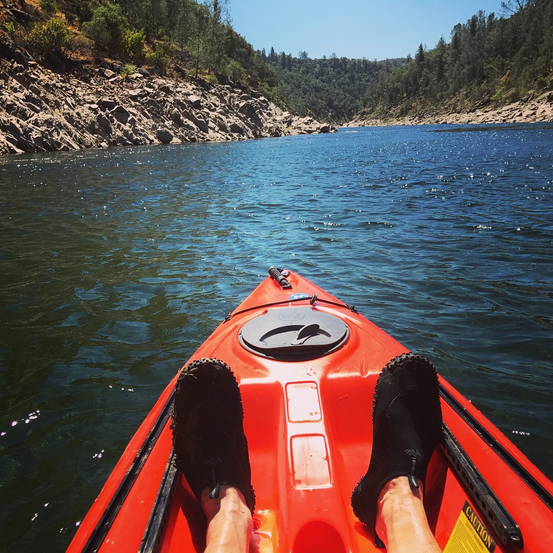 Kayaking on Lake Folsom