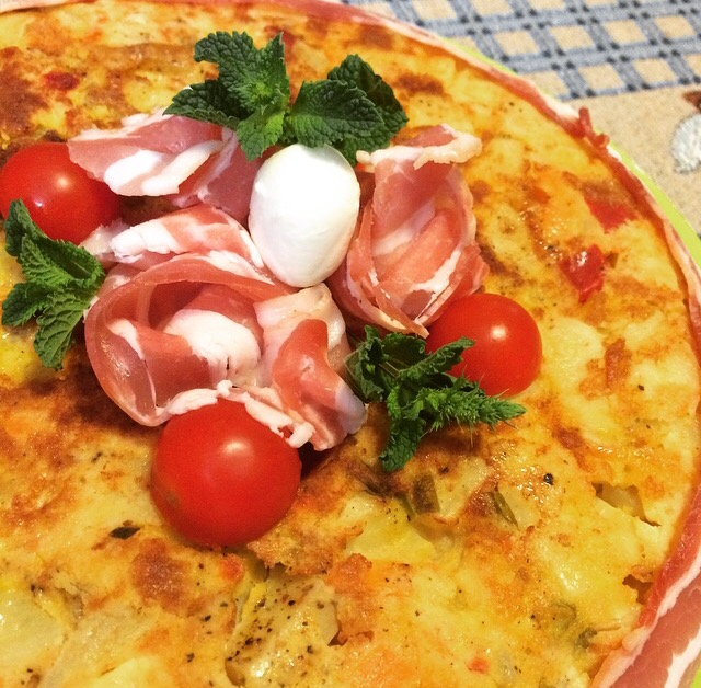 In cucina con Trilly Frittata con verdure e pancetta affumicata