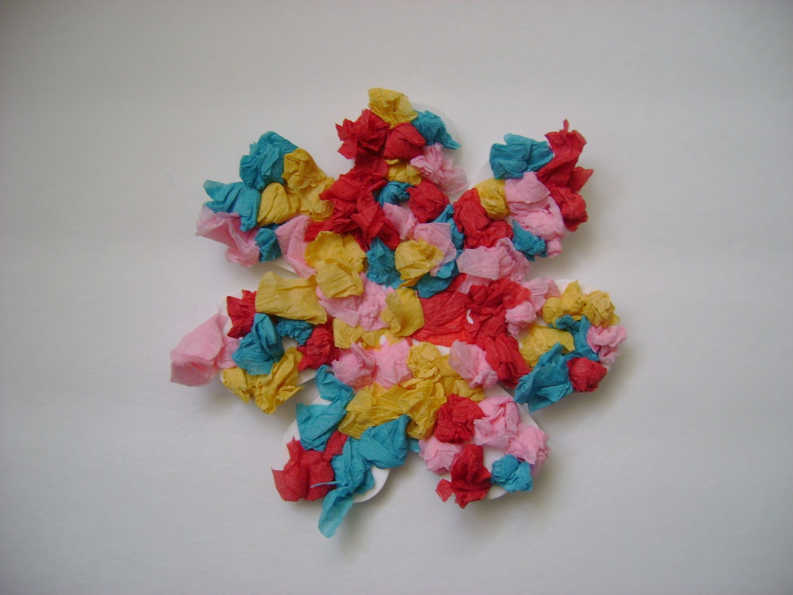 Scrunched Tissue Paper Flowers