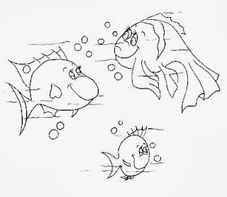 desenho de peixes para pintar