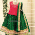 Green and Pink Lehenga with Duppatta