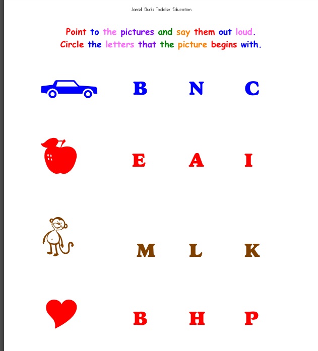 Toddler Education: The Letters Of The Alphabet Worksheets!!!