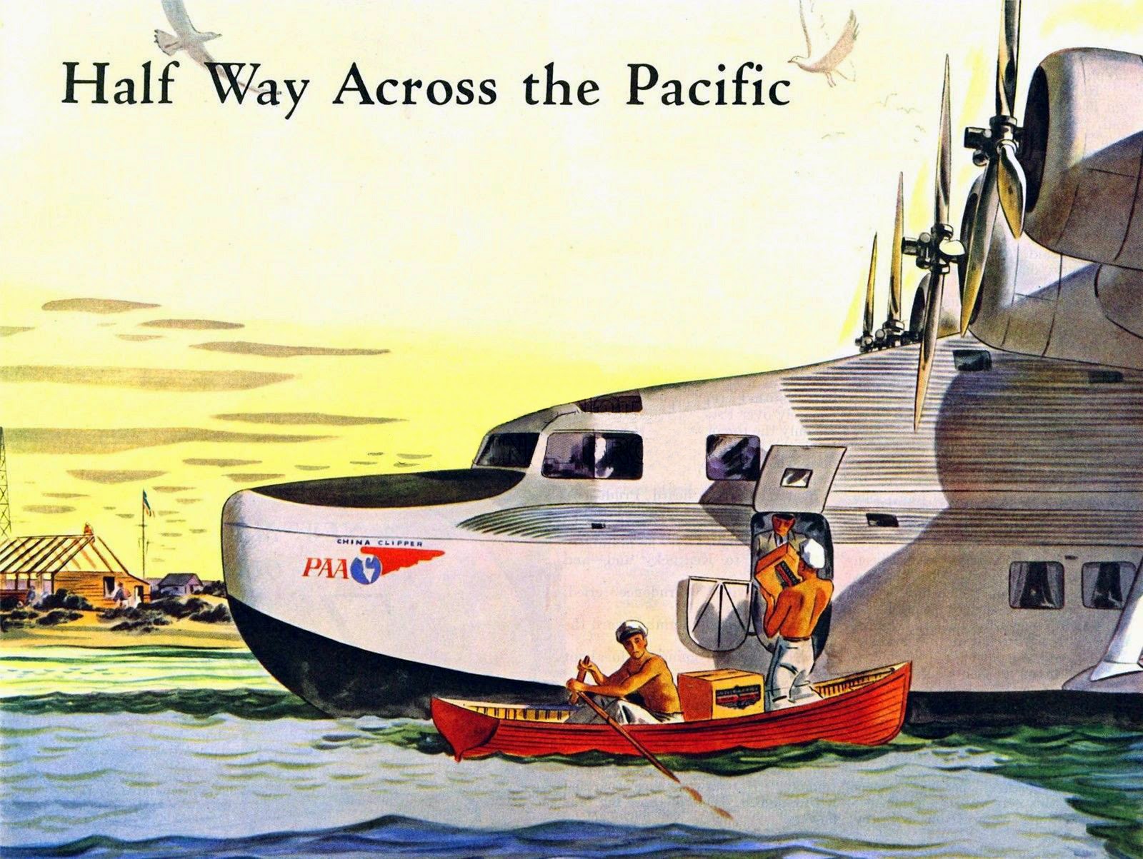 transpress nz: Pan Am China Clipper poster