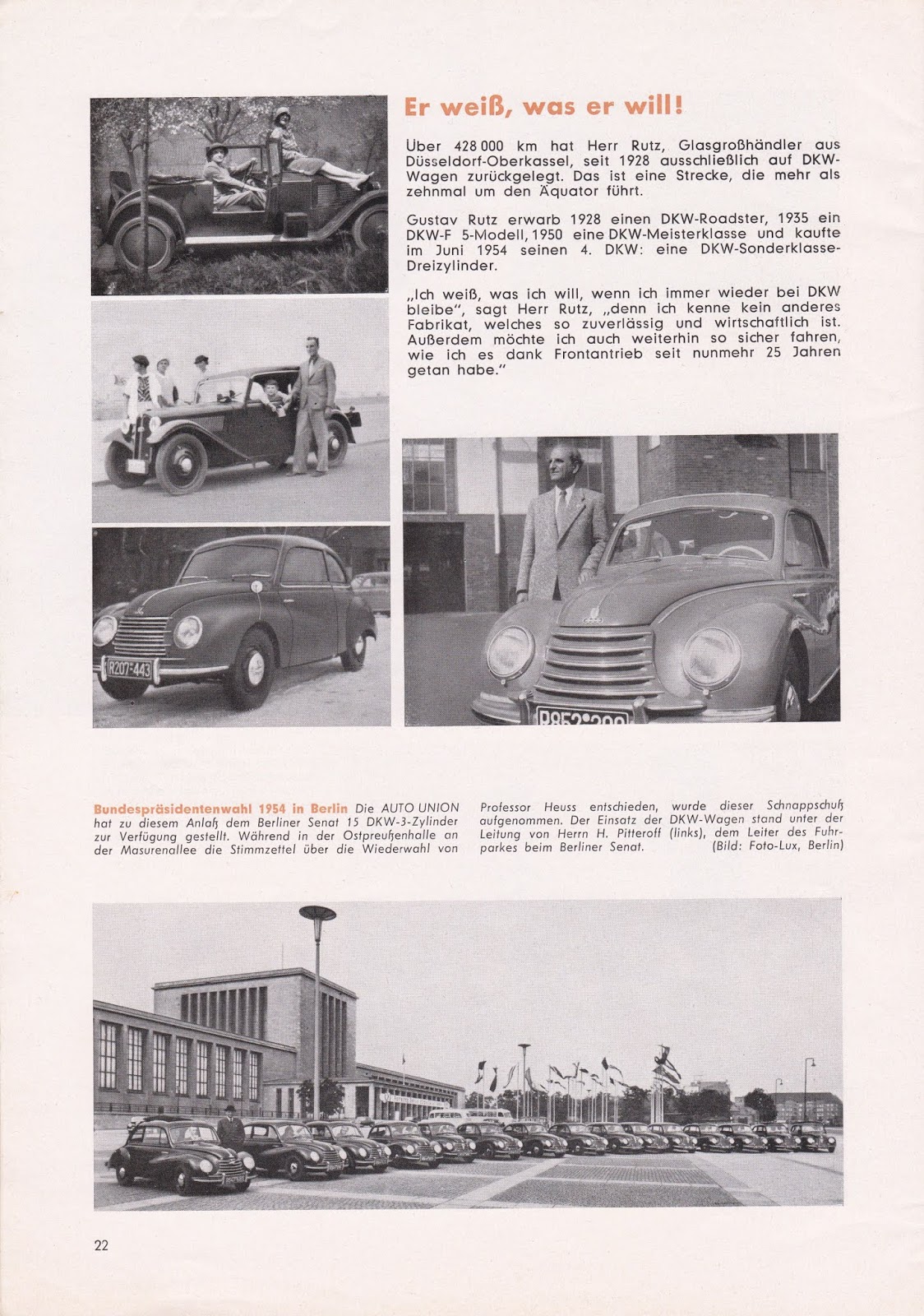 Dkw Auto Union Project 1954 Dkw Nachrichten Volume 29