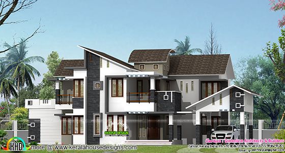 All style mix roof house design