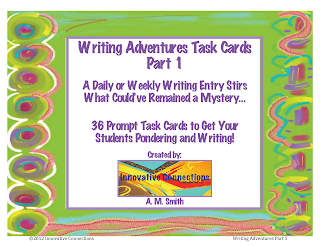 Writing Adventures Task Cards Part 1