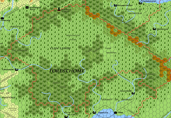 Mystara Alphatia Foresthome Clanlands Map