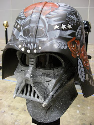 diseño de Casco de Darth Vader  de Star Wars muy artísticos.