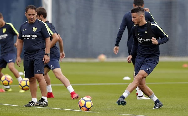 Málaga, entrenamiento con balón hoy viernes