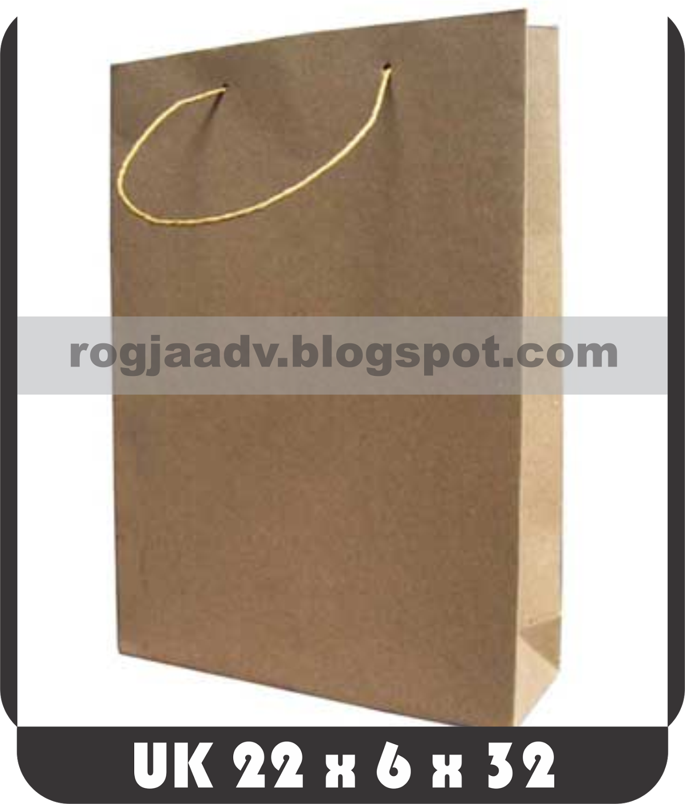 ROGJA Advertising: Paper Bag 22 x 6 x 32 Polos, Produksi Tas Kertas