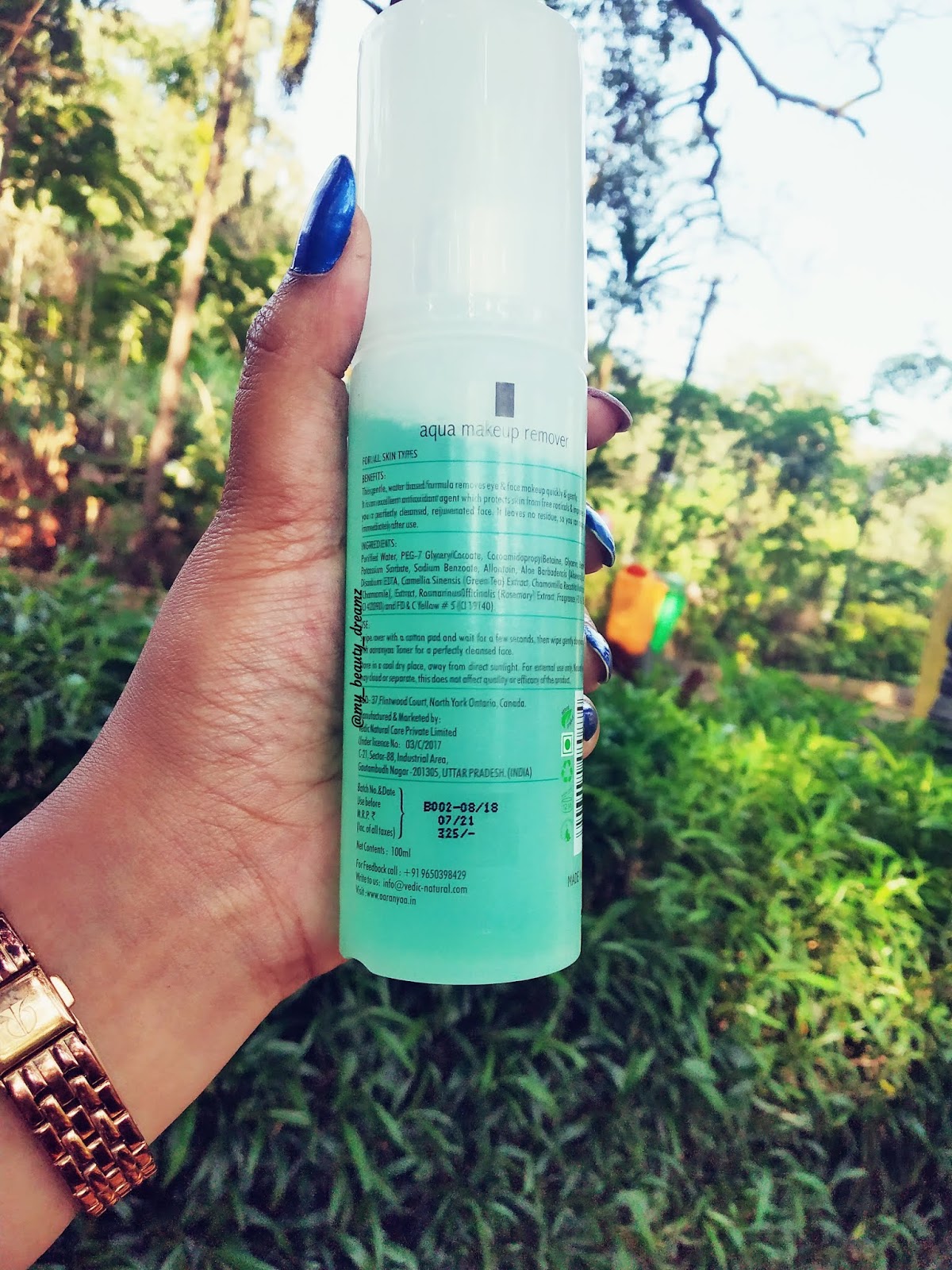Aqua Makeup Remover Aaranyaa detail review