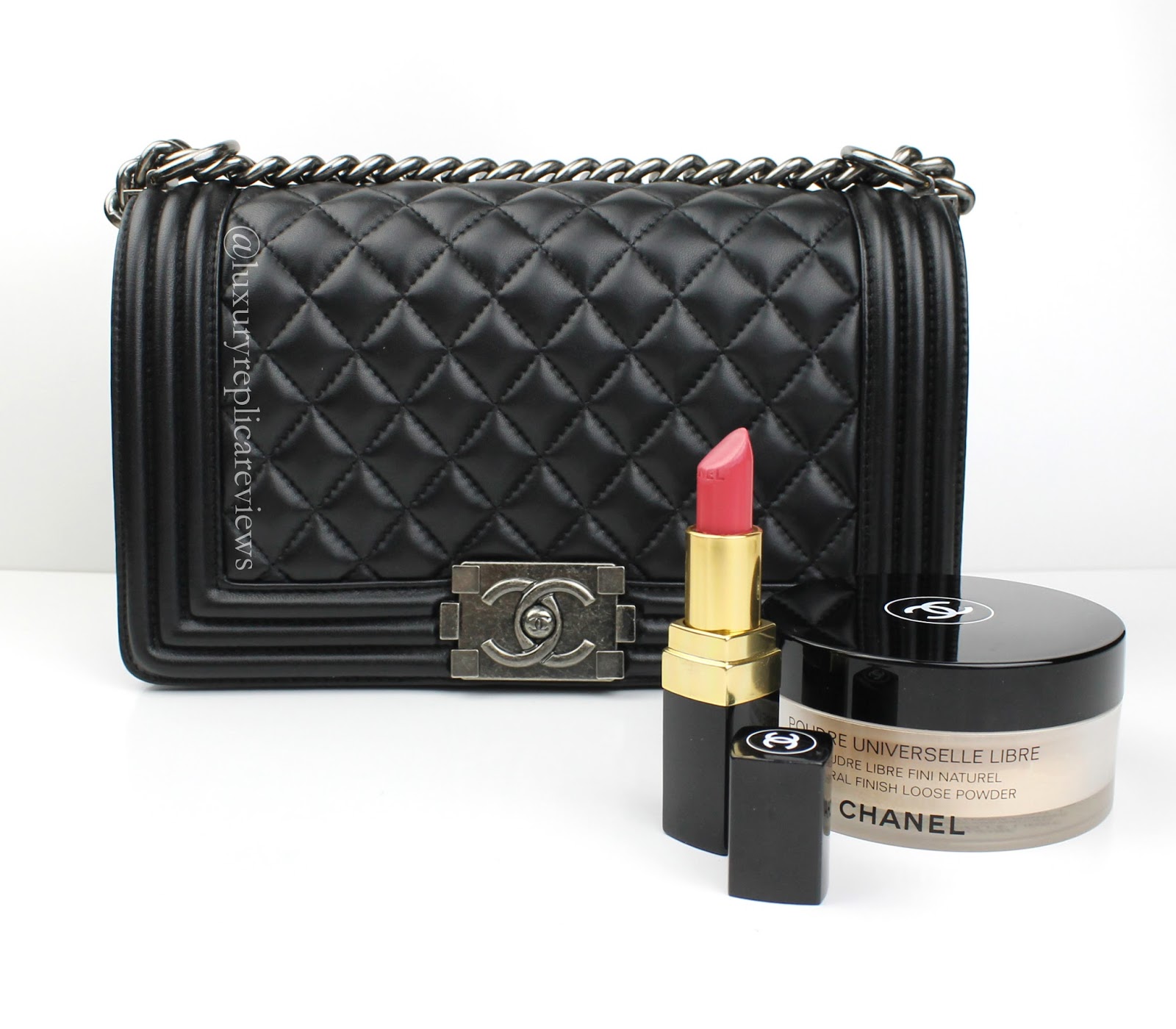 Replica Chanel Old Medium Quilted Le Boy: Black Lambskin with Ruthenium Hardware - Luxury ...