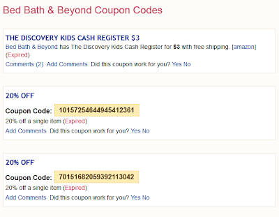 Bed Bath and Beyond 20 Off Coupons for 2013