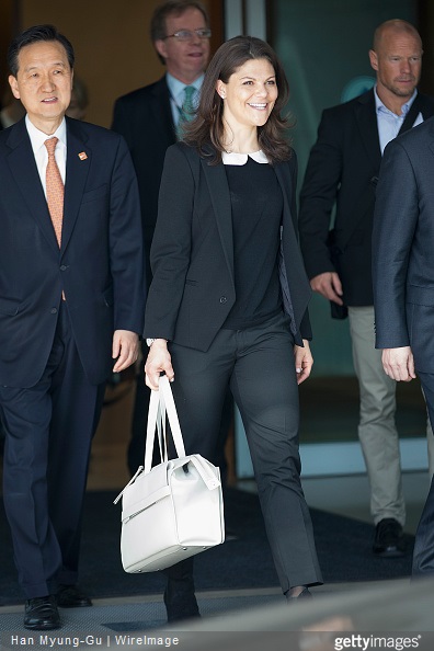 Crown Princess Victoria of Sweden is seen upon arrival at Incheon International Airport 