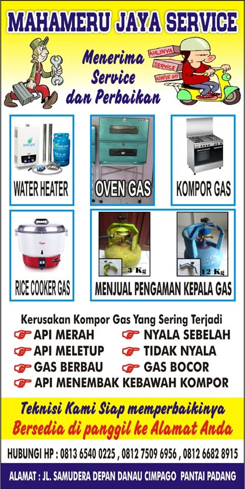 PERBAIKAN KOMPOR GAS PADANG