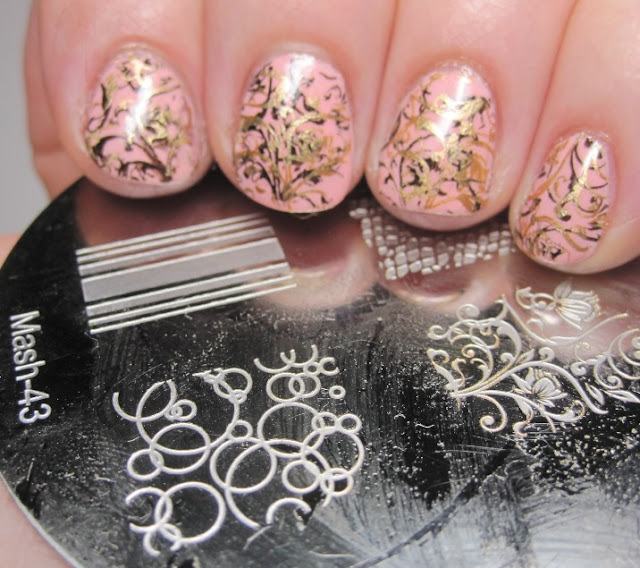 Genevieve with the floral/filigree stamp from Mash-43