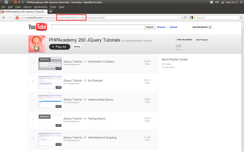 PLAYLIST DA YOUTUBE UBUNTU SCARICARE