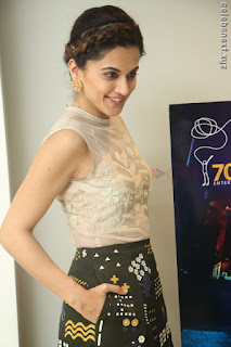 Taapsee Pannu in transparent top at Anando hma theatrical trailer launch ~  Exclusive 052
