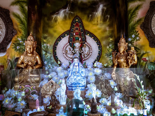 Buddhist Shrine In The Room With Types Of Buddhist Statues Of Buddhist Temple In Bali Indonesia