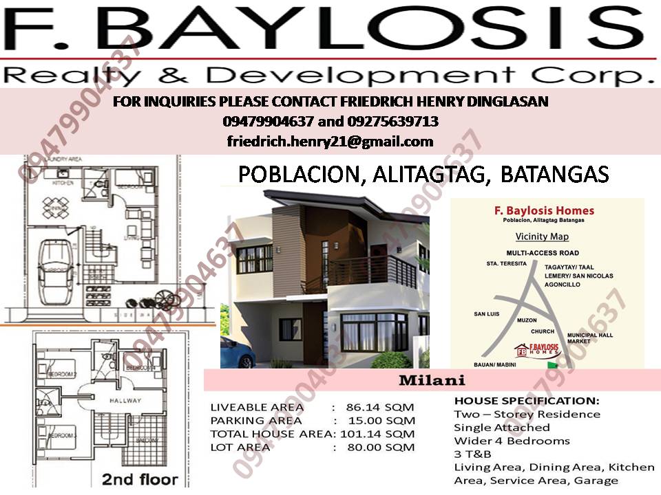 readmylist F. Baylosis Homes, Alitagtag; Friedrich Henry Dinglasan