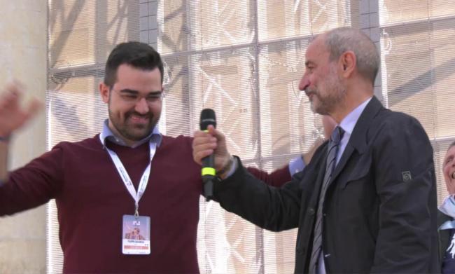 Filippo Savrese con Massimo Gandolfini