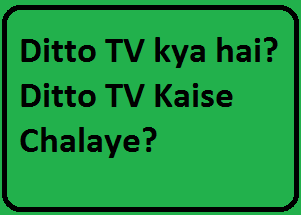Ditto TV kya hai? Ditto TV Kaise Chalaye?