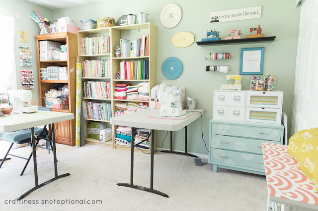 Don't think I'll ever get this organized! A girl can dream  Sewing room  storage, Sewing room inspiration, Craft room storage