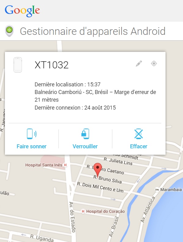 gestionnaire d'appareils Android