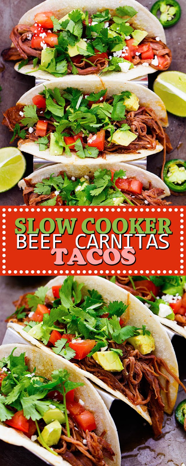 SLOW COOKER BEEF CARNITAS TACOS