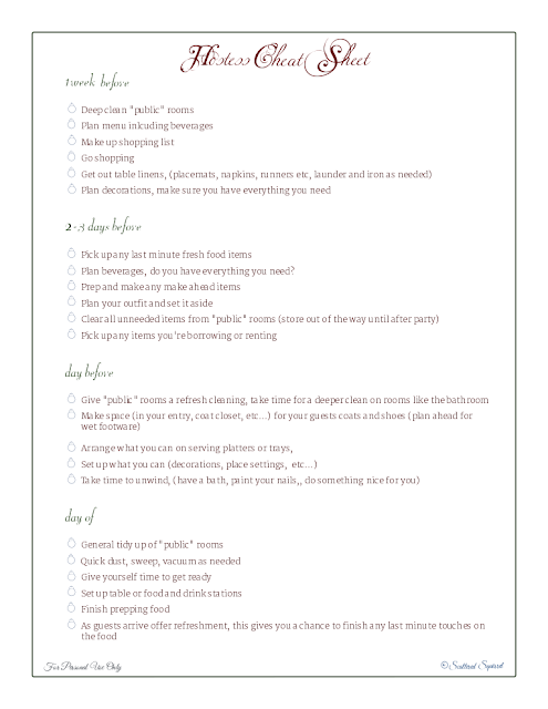 free printable, holiday planner, checklist, party planner, 