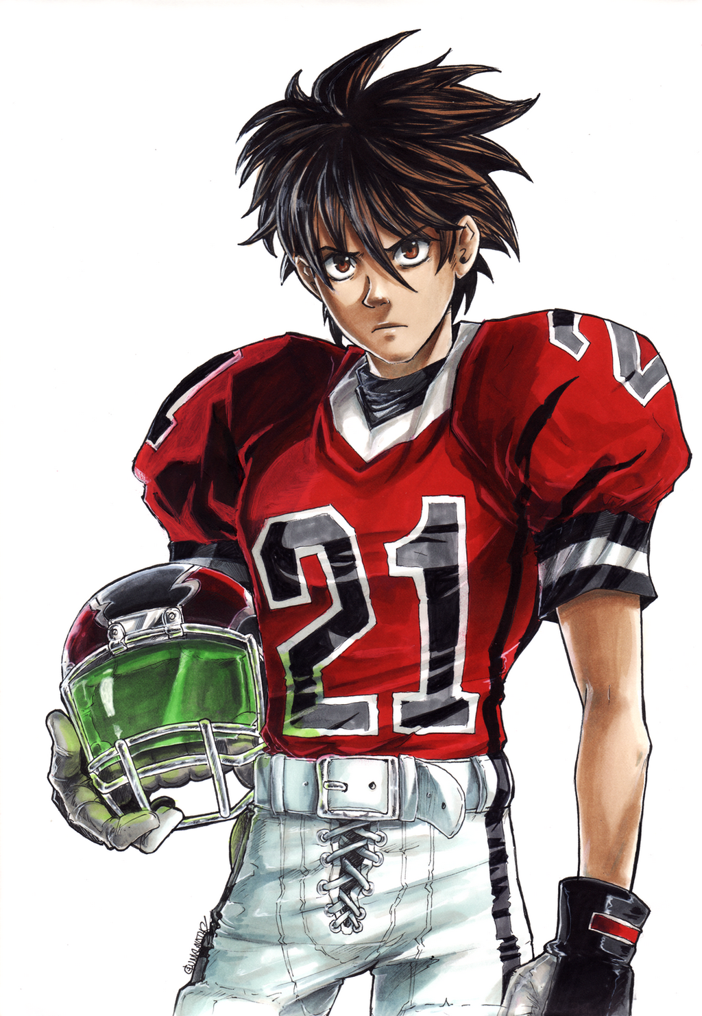 Eyeshield 21 is a manga illustrated by yusuke murata and was created by rii...
