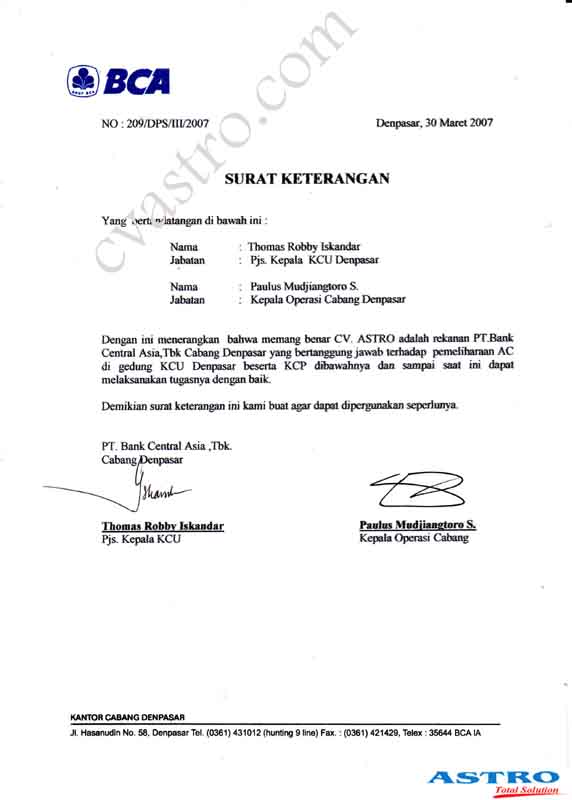 contoh surat referensi bank contoh surat referensi bank