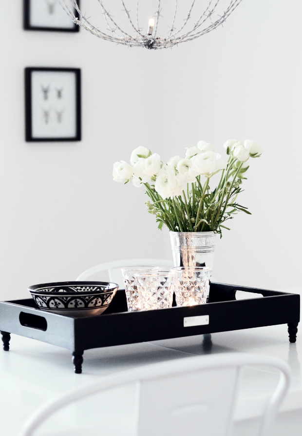 Decorar con bandejas, composiciones sencillas y bonitas