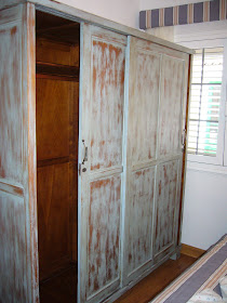 La Restauradora: MUEBLES PATINADOS dos: Azules!!!