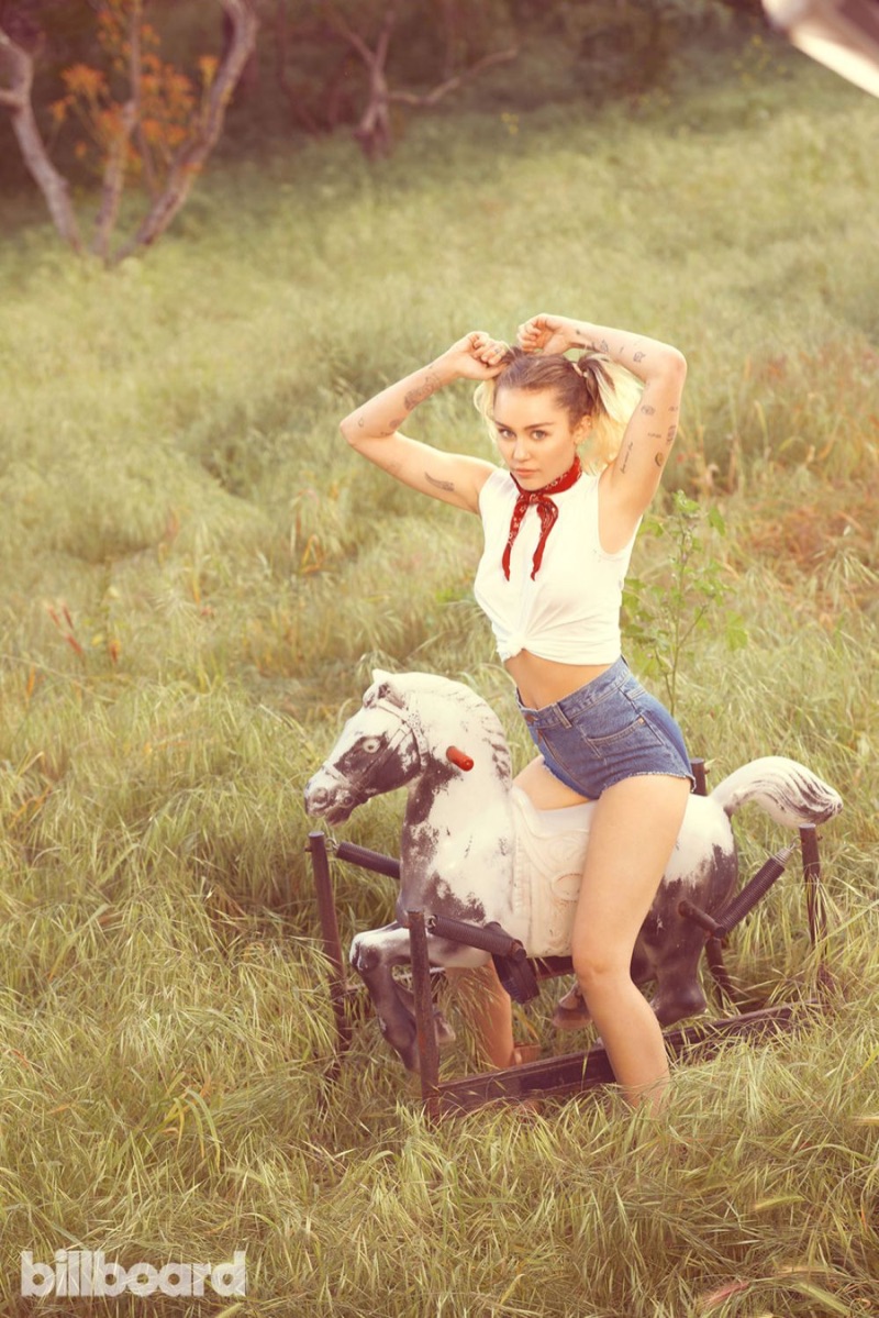 Miley Cyrus goes bohemian chic for Billboard Magazine