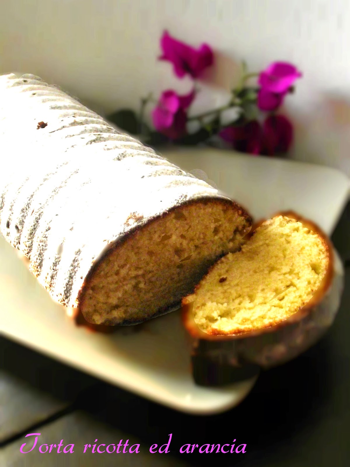 la torta ricotta ed arancia e un'emozione pura