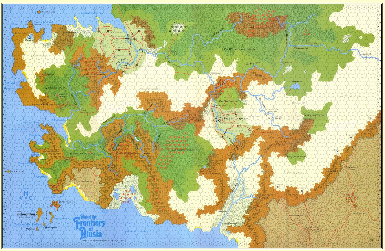 Musings on DragonQuest: Geography of the Frontiers of Alusia