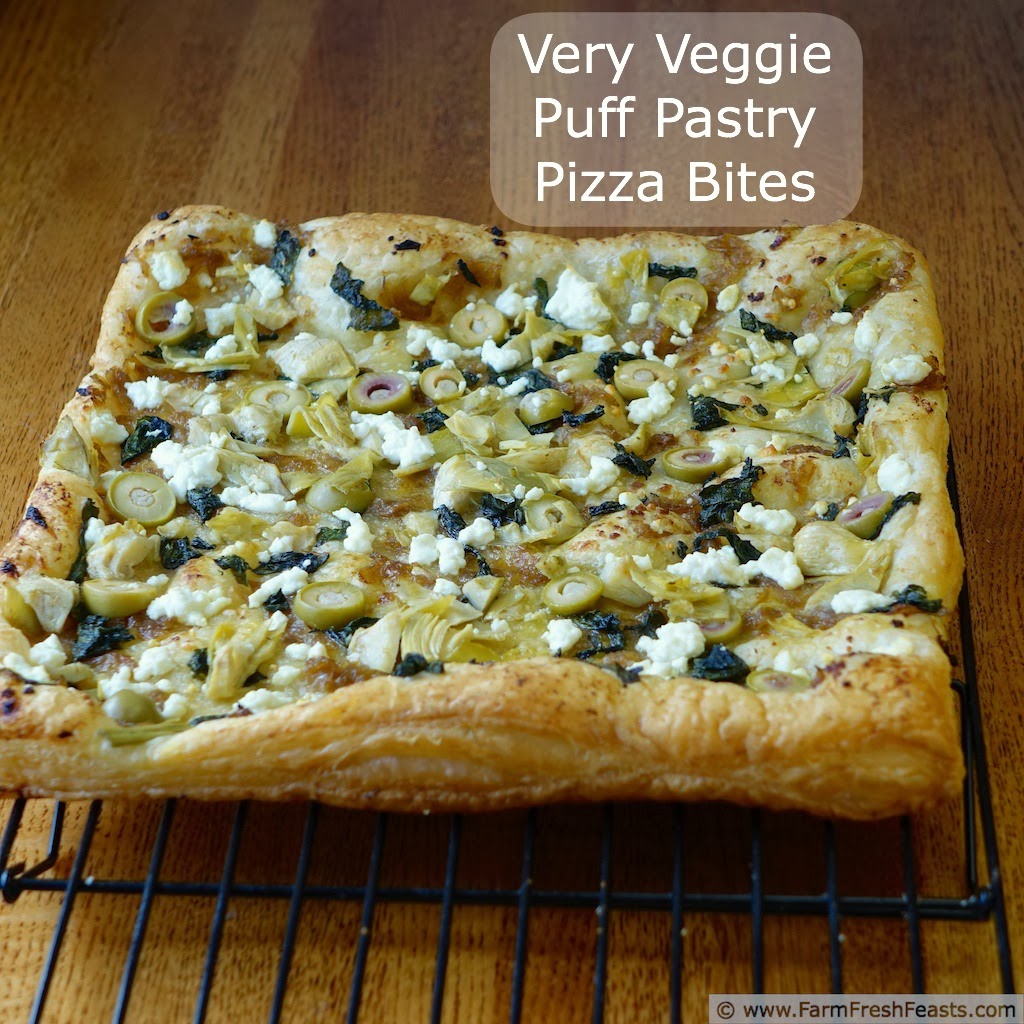 Very Veggie Puff Pastry Pizza Bites | Farm Fresh Feasts