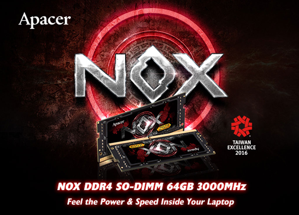 Apacer NOX DDR4 SO-DIMM 64GB 3000MHz