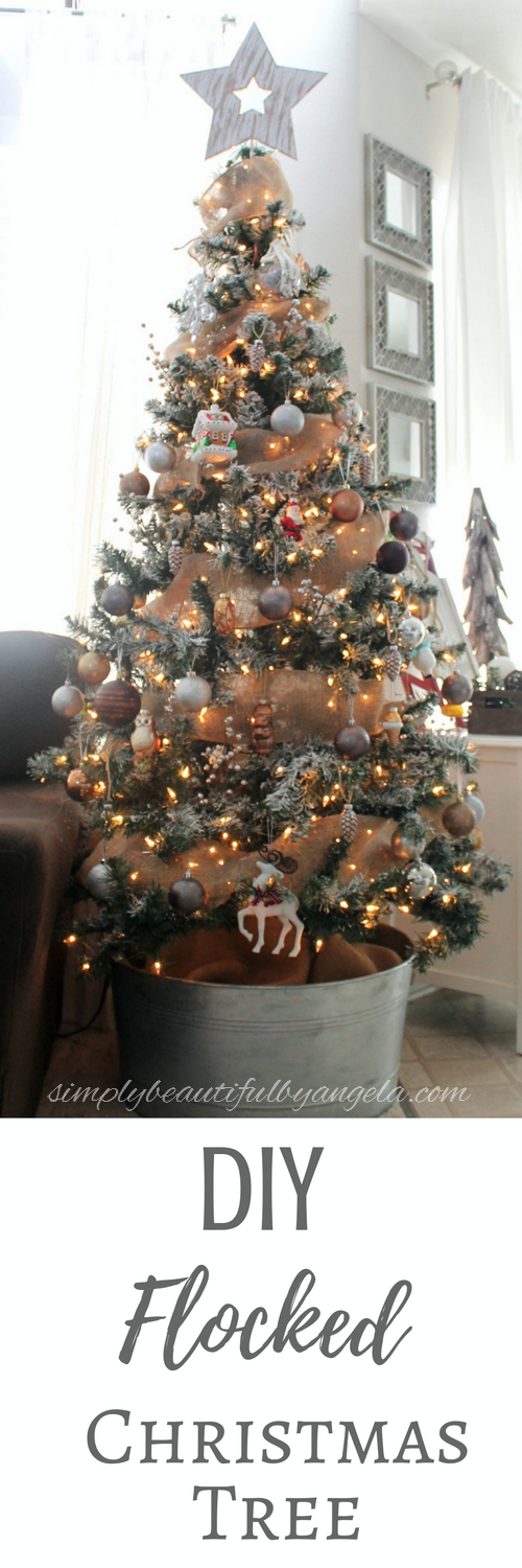 Simply Beautiful By Angela DIY Flocked Christmas Tree Simply Beautiful By Angela DIY Flocked Christmas Tree
