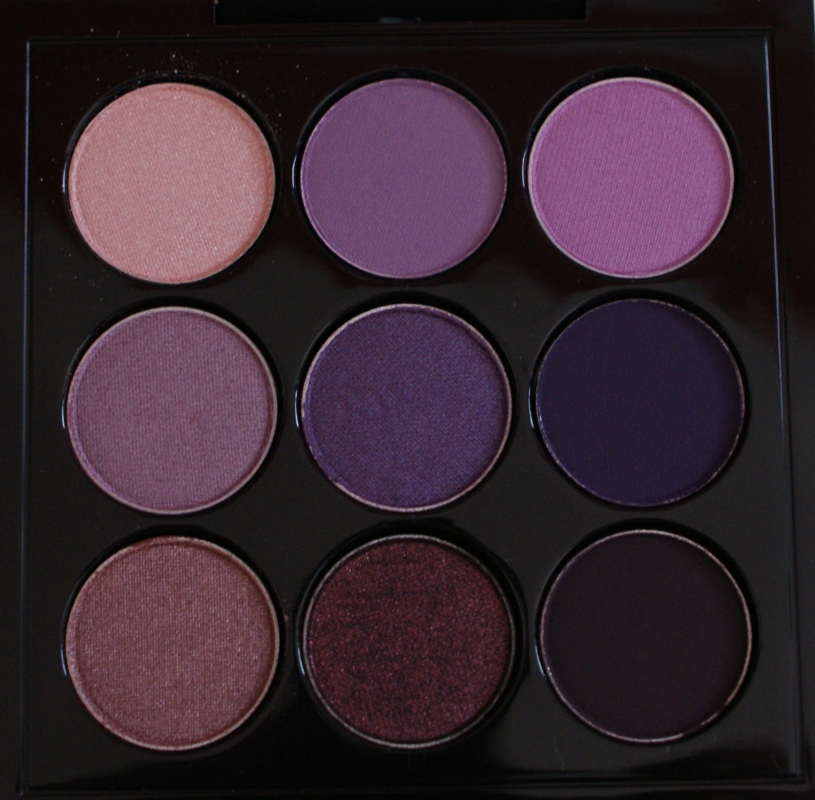 crystalised MAC Purple Times Nine Eyeshadow Palette review and swatches