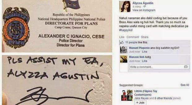 Model Dodges Violation Ticket with Official Card of Police