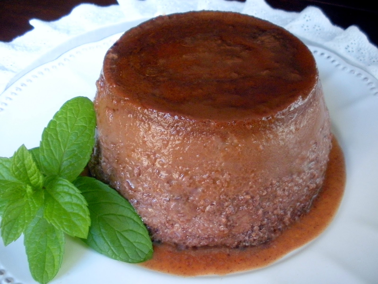 Aquí se cocina Flan de chocolate