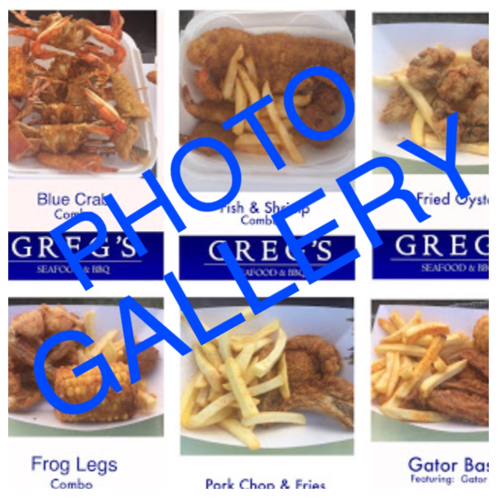 greg's bbq menu